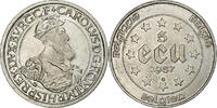 Belgium 5 Ecu Baudouin I, Silver, KM:166 -