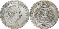 ITALIAN STATES 5 Lire SARDINIA, Carlo Felice, Genoa, Silver -