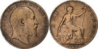 Great Britain Penny Edward VII, Bronze, KM:794.2 -
