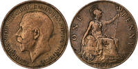 Great Britain Penny George V, Heaton, Bronze, KM:810 -