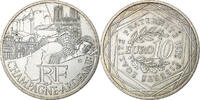 France 10 Euro Champagne-Ardenne, Paris, Silver -