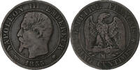 France 5 Centimes Napoleon III, Marseilles, Bronze -