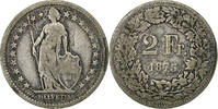 Switzerland 2 Francs Bern, Silver, KM:21 -