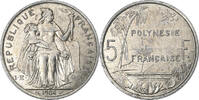 French Polynesia 5 Francs Paris, Aluminum, Lecompte:55, KM:12 -