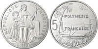 French Polynesia 5 Francs Paris, Aluminum, Lecompte:61, KM:12 -