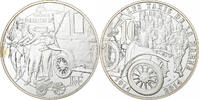 France 10 Euro Les Taxis de la Marre, Proof, Paris, Silver -