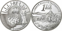 France 1-1/2 Euro Le Soleil D'Austerlitz, Proof, Paris, Silver -