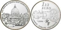 France 1-1/2 Euro 500 ans de la Basilique Saint-Pierre, Paris, Silver -