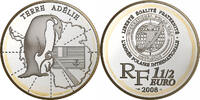 France 1-1/2 Euro Terre Adélie, Paris, Silver, KM:1576 -