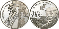 France 1-1/2 Euro Pierre de Coubertin, Paris, Silver, KM:1361 -