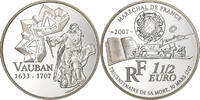 France 1-1/2 Euro Vauban, Proof, Paris, Silver -