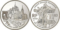 France 1-1/2 Euro Mont Saint-Michel, Paris, Silver, KM:1305 -
