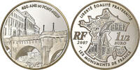 France 1-1/2 Euro 400 Ans du Pont-Neuf, Proof, Paris, Silver -