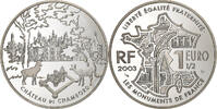 France 1-1/2 Euro Château de Chambord, Paris, Silver, KM:1355 -
