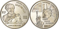 France 1-1/2 Euro Auguste Bartholdi, Paris, Silver, KM:1386 -