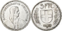 Switzerland 5 Francs Bern, Silver, KM:40 -