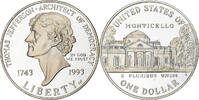 United States Dollar Thomas Jefferson, U.S. Mint, Proof, Silver -