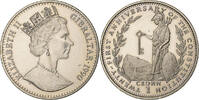 Gibraltar Crown Elizabeth II, Copper-nickel, KM:40 -