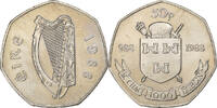 Ireland 50 Pence Copper-nickel, KM:26 -