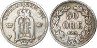 Sweden 50 Öre Oscar II, Silver, KM:740 -