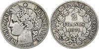 France 2 Francs Cérès, Paris, Petit A, Silver, Gadoury:530 -