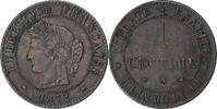 France Centime Cérès, Paris, ancre, Bronze, Gadoury:88 -