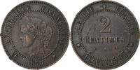 France 2 Centimes Cérès, Paris, Bronze, Gadoury:105 -