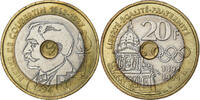 France 20 Francs Pierre de Coubertin, Paris, Tri-Metallic -