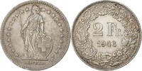 Switzerland 2 Francs Bern, Silver, KM:21 -