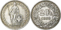 Switzerland 2 Francs Bern, Silver, KM:21 -