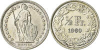 Switzerland 1/2 Franc Bern, Silver, KM:23 -