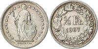 Switzerland 1/2 Franc Bern, Silver, KM:23 -