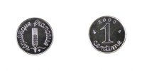 France Centime Coin, Épi, Stainless Steel, Gadoury:91 -