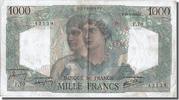 France 1000 Francs Banknote, 1 000 F 1945-1950 ''Minerve et Hercule'' -