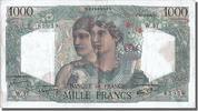France 1000 Francs Banknote, 1 000 F 1945-1950 ''Minerve et Hercule'' -