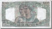 France 1000 Francs Banknote, 1 000 F 1945-1950 ''Minerve et Hercule'' -