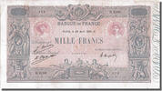 France 1000 Francs Banknote, 1 000 F 1889-1926 ''Bleu et Rose'' -