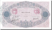 France 500 Francs Banknote, 500 F 1888-1940 ''Bleu et Rose'' -