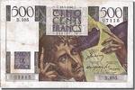 France 500 Francs Banknote, 500 F 1945-1953 ''Chateaubriand'' -