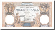 France 500 Francs Banknote, 1 000 F 1927-1940 ''Cérès et Mercure'' -