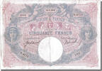 France 50 Francs Banknote, 50 F 1889-1927 ''Bleu et Rose'', 1913-08-12 -
