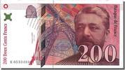France 200 Francs Banknote, 200 F 1995-1999 ''Eiffel'' -
