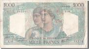 France 1000 Francs Banknote, 1 000 F 1945-1950 ''Minerve et Hercule'' -