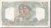 France 1000 Francs Banknote, 1 000 F 1945-1950 ''Minerve et Hercule'' -