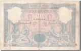 France 100 Francs Banknote, 100 F 1888-1909 ''Bleu et Rose'' -