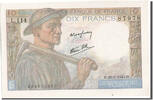 France 10 Francs Banknote, 10 F 1941-1949 ''Mineur'', 1946-09-26 -