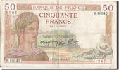 France 50 Francs Banknote, 50 F 1934-1940 ''Cérès'', 1939-07-13 -