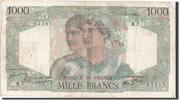France 1000 Francs Banknote, 1 000 F 1945-1950 ''Minerve et Hercule'' -
