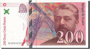France 200 Francs Banknote, 200 F 1995-1999 ''Eiffel'' -