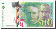 France 500 Francs Banknote, 500 F 1994-2000 ''Pierre et Marie Curie'' -